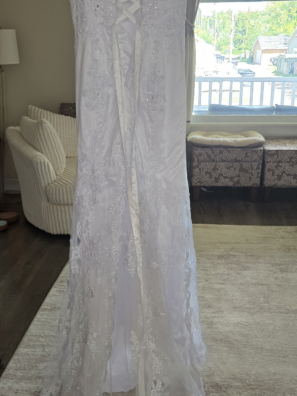 White Lace Bridal Skirt - Women's Formal Skirt New Never Worn